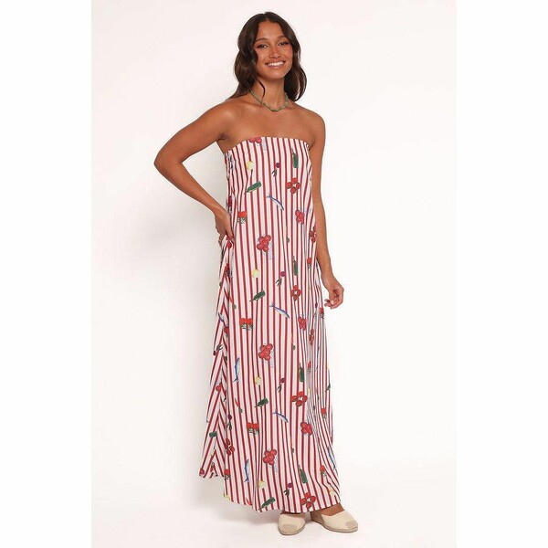 asty㤨֥ڥ  ѥå ǥ ԡ ȥåץ Women's Soph Strapless Maxi Dress - Red Picnic Stripe Red picnic stripeפβǤʤ23,980ߤˤʤޤ