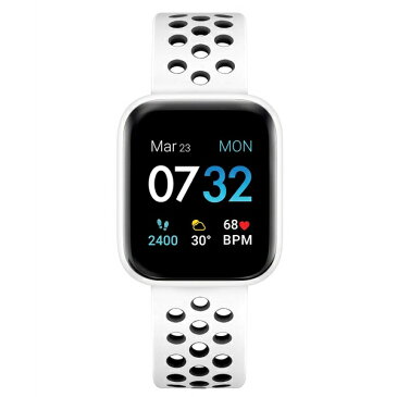 アイ タッチ レディース 腕時計 アクセサリー Air 3 Women's Touchscreen Smartwatch Fitness Tracker: White Case with White Perforated Strap 40mm White