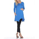 ホワイトマーク レディース カットソー トップス Maternity Kayla Tunic Top Blue