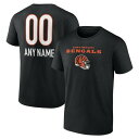 ファナティクス メンズ Tシャツ トップス Cincinnati Bengals Fanatics Branded Personalized Name & Number Team Wordmark TShirt Black