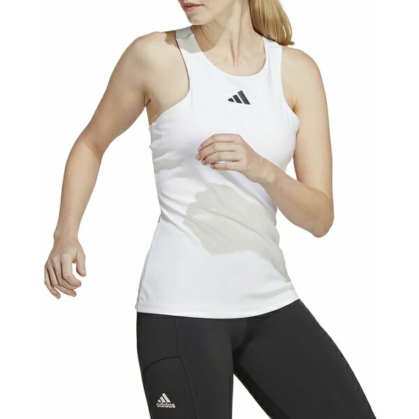 アディダス レディース シャツ トップス adidas Women's Tennis Y-Tank Top WHITE 1