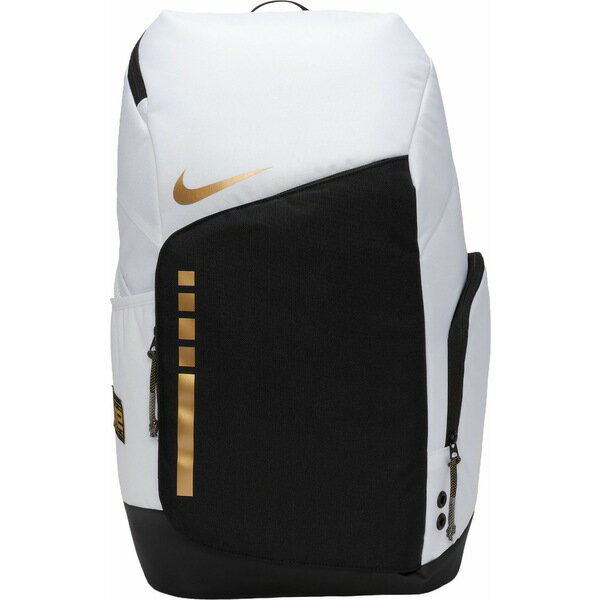 ナイキ メンズ バックパック・リュックサック バッグ Nike Hoops Elite Backpack (32L) White/Black/Metallic Gold