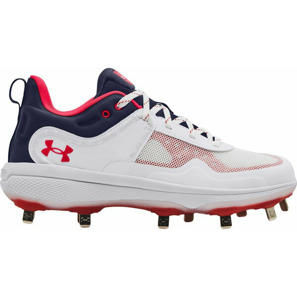 アンダーアーマー レディース 野球 スポーツ Under Armour Women's Glyde USA Metal Fastpitch Softball Cleats White/Royal