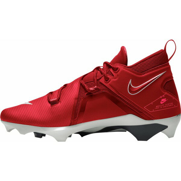 ナイキ メンズ サッカー スポーツ Nike Men's Alpha Menace Pro 3 Mid Football Cleats Red/White 3