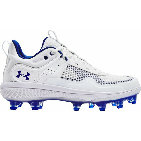 アンダーアーマー レディース 野球 スポーツ Under Armour Women's Glyde MT TPU Softball Cleats White/Royal