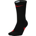 ナイキ メンズ 靴下 アンダーウェア Nike Elite Basketball Crew Socks Black/University Red