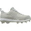 ߥ ǥ å ݡ Mizuno Women's Sweep 6 Metal Fastpitch Softball Cleats Grey/White