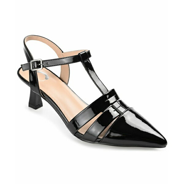 㡼ˡ쥯 ǥ ѥץ 塼 Women's Jazlynn T Strap Kitten Heel Dress Pumps Black Patent