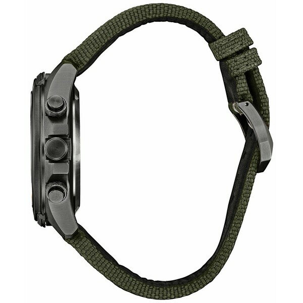 シチズン メンズ 腕時計 アクセサリー Eco-Drive Men's Chronograph Promaster Green CORDURA Strap Watch 44mm No Color
