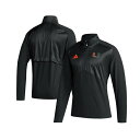 アディダス メンズ パーカー・スウェットシャツ アウター Men's Black Miami Hurricanes Sideline AEROREADY Rag...