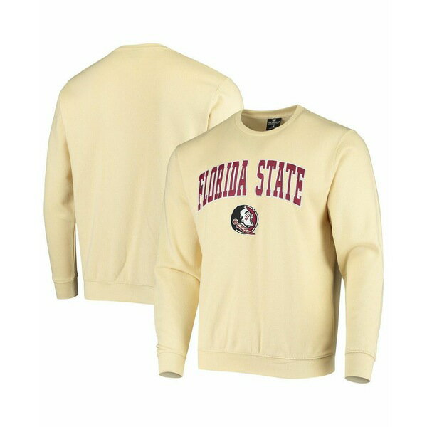 コロシアム メンズ パーカー・スウェットシャツ アウター Men's Florida State Seminoles Arch & Logo Tackle Twill Pullover Sweatshirt Gold
