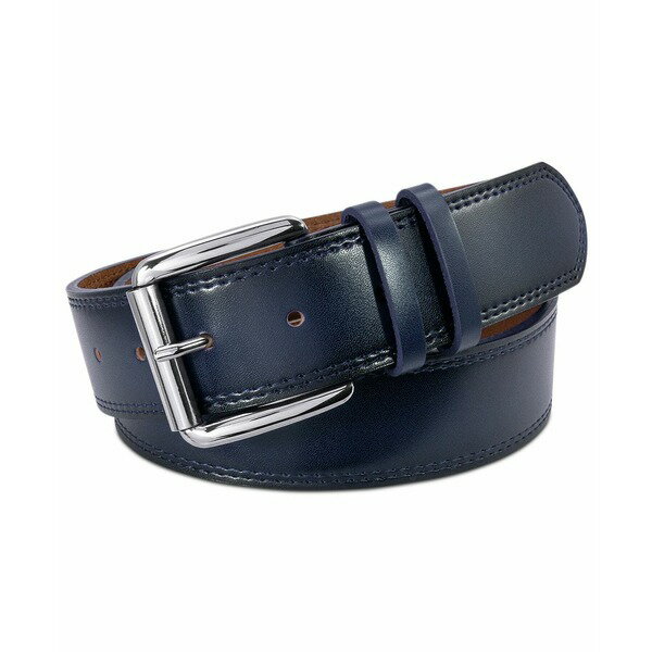 ステイシーアダムス メンズ ベルト アクセサリー Men's Dylan Casual Leather Belt Navy
