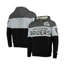 スターター メンズ パーカー・スウェットシャツ アウター Men's Heathered Gray, Silver Las Vegas Raiders Extreme Fireballer Pullover Hoodie Heathered Gray, Silver(4)