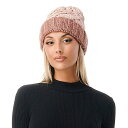 マーカスアドレール レディース 帽子 アクセサリー Women's Chunky Marled Cable Knit Beanie Rose