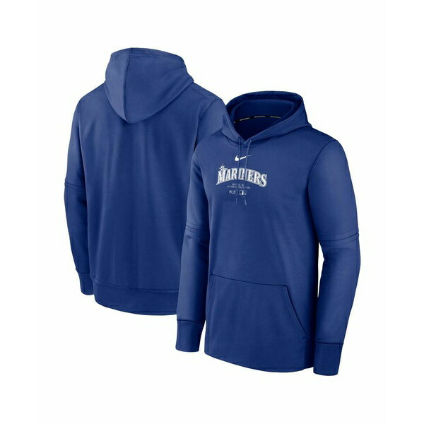ナイキ メンズ パーカー・スウェットシャツ アウター Men's Royal Seattle Mariners Authentic Collection Practice Performance Pullover Hoodie Royal