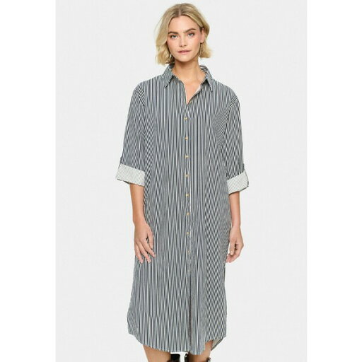 サントロペ レディース ワンピース トップス ZALINDASZ STRIPE - Shirt dress - ice nightsky stripe サントロペ レディース ワンピース トップス ZALINDASZ STRIPE - Shirt dress - ice nightsky stripe