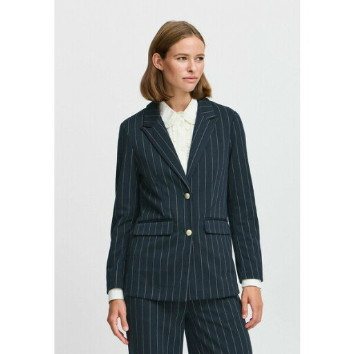 ビーヤング レディース ジャケット&ブルゾン アウター BYROWAN STRIPE BLAZER - Blazer - navy blazer mix ビーヤング レディース ジャケット&ブルゾン アウター BYROWAN STRIPE BLAZER - Blazer - navy blazer mix