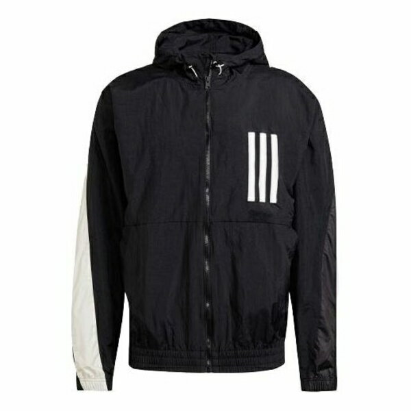 adidas アディダス メンズ スニーカー 【Men's adidas Wnd Mother Contrasting Colors Windproof Hooded Logo Jacket Black GT9769】 サイズ US_M_XS