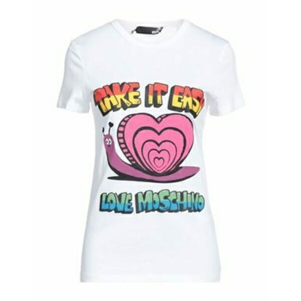 【送料無料】 モスキーノ レディース Tシャツ トップス T-shirts White