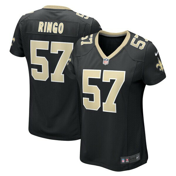 ナイキ レディース ユニフォーム トップス Christian Ringo New Orleans Saints Nike Women's Game Player Jersey Black