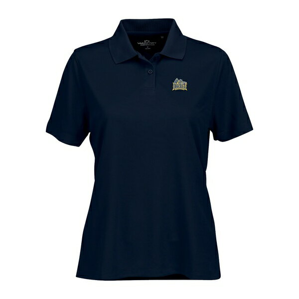 ビンテージアパレル レディース ポロシャツ トップス Drexel Dragons Women's Vansport Omega Plus Size Tech Polo Navy