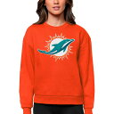 アンティグア レディース パーカー・スウェットシャツ アウター Miami Dolphins Antigua Women's Victory Logo Pullover Sweatshirt Orange