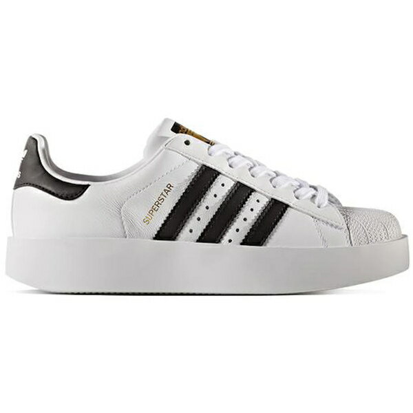 アディダス レザースニーカー レディース adidas アディダス レディース スニーカー 【adidas Superstar Bold Leather】 サイズ US_8W(25cm) White Black (Women's)