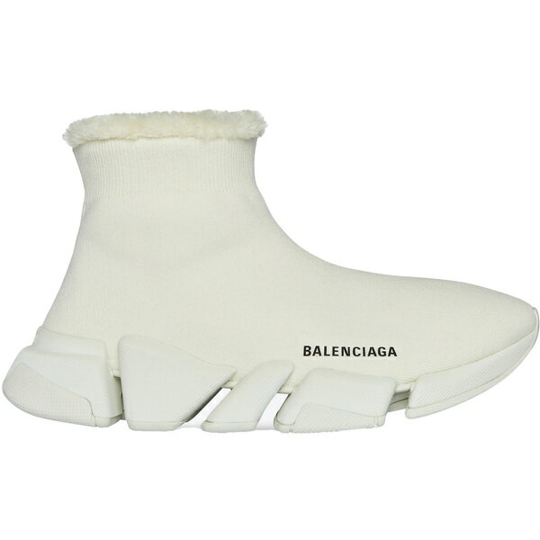 Balenciaga バレンシアガ レディース スニーカー 【Balenciaga Speed 2.0 Recycled Knit】 サイズ EU_37 Fake Fur Beige (Women's)