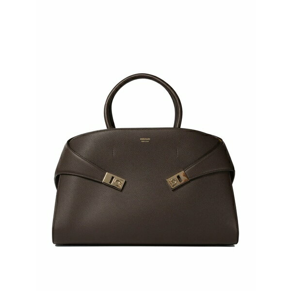 フェラガモ レディース トートバッグ バッグ Logo Printed Handbag BROWN