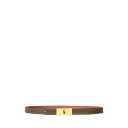 ラルフローレン 【送料無料】 ラルフローレン レディース ベルト アクセサリー POLO ID REVERSIBLE VACHETTA LEATHER BELT Military green