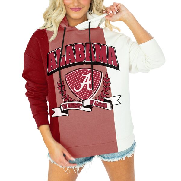 楽天astyゲームデイ レディース パーカー・スウェットシャツ アウター Alabama Crimson Tide Gameday Couture Women's Hall of Fame Colorblock Pullover Hoodie Crimson