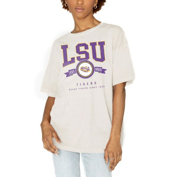 Q[fC fB[X TVc gbvX LSU Tigers Gameday Couture Women's Get Goin' Oversized TShirt White