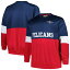 ファナティクス メンズ パーカー・スウェットシャツ アウター New Orleans Pelicans Fanatics Branded Big & Tall Split Pullover Sweatshirt Navy/Red