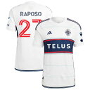 アディダス メンズ ユニフォーム トップス Vancouver Whitecaps FC adidas 2023 Bloodlines Authentic Custom Jersey White