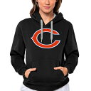 アンティグア レディース パーカー・スウェットシャツ アウター Chicago Bears Antigua Women's Victory Logo Pullover Hoodie Black