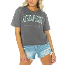 ゲームデイ レディース Tシャツ トップス Michigan State Spartans Gameday Couture Women's After Party Cropped TShirt Gray