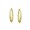 uO fB[X sAXCO ANZT[ Light Weight Hollow Big Bamboo Hoop Earrings For Women Gold Plated Brass For Women Diameter 2 Inch Gold