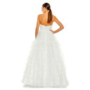 }bN_K fB[X s[X gbvX Women's Bustier Tulle Tiered Ballgown White