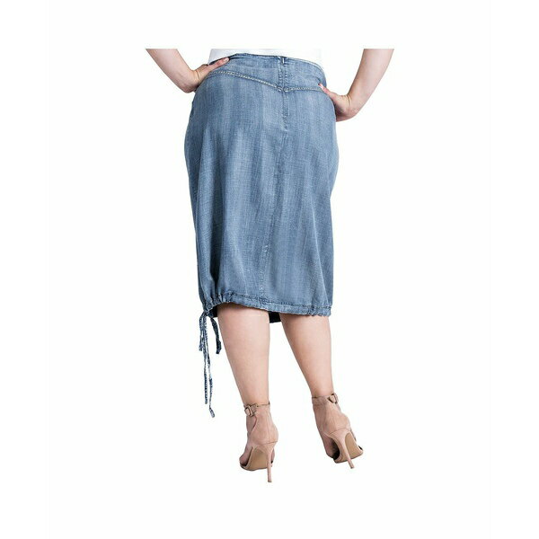 スタンダーズアンドプラクティス レディース スカート ボトムス Plus Size Modern Women's Denim Tencel Adjustable Hem Skirt 2206 cross over