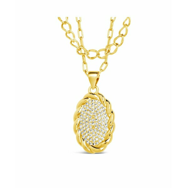 X^[OtH[Go[ fB[X lbNXE`[J[Ey_ggbv ANZT[ Silver-Tone or Gold-Tone Cubic Zirconia Round Pendant Galette Layered Necklace Gold
