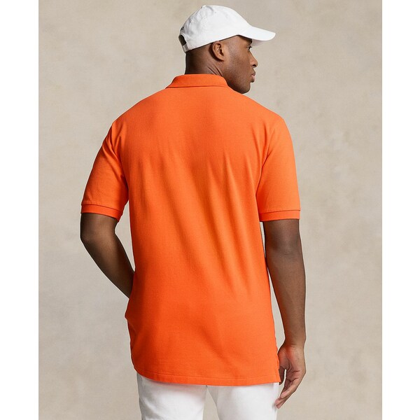 t[ Y Vc gbvX Men's Big & Tall The Iconic Mesh Polo Shirt Bright Signal Orange