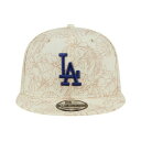 j[G fB[X Xq ANZT[ Men's Cream Los Angeles Dodgers Spring Training Leaf 9FIFTY Snapback Hat Cream