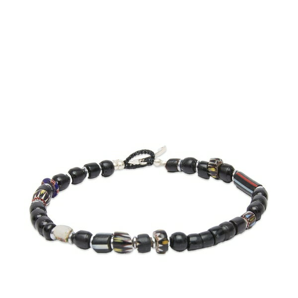 ミキア メンズ ブレスレット・バングル・アンクレット アクセサリー Mikia Trade Beads Bracelet Black