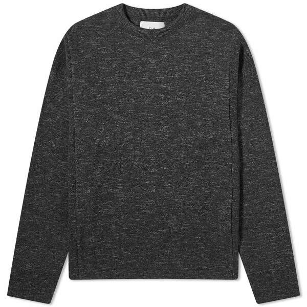 ե  ˥å&  Folk Lightweight Rib Crew Sweater Black