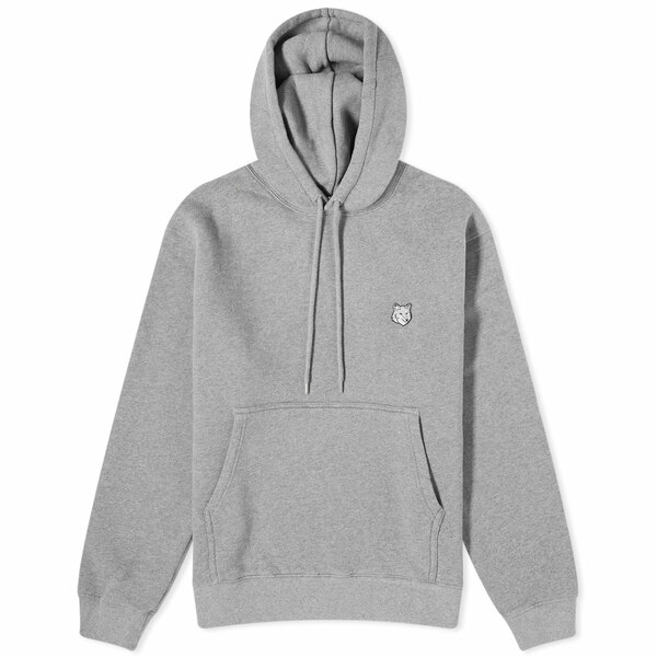 メゾンキツネ メンズ パーカー・スウェットシャツ アウター Maison Kitsune Bold Fox Head Patch Comfort Hoodie Grey