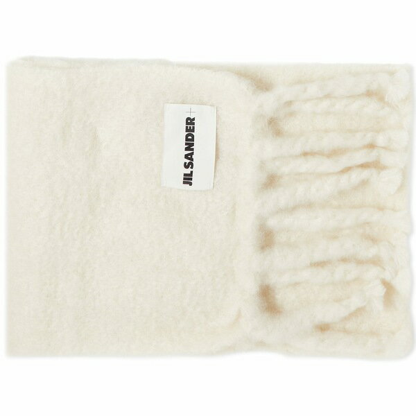 ジルサンダー マフラー レディース ジル・サンダー レディース マフラー・ストール・スカーフ アクセサリー Jil Sander Plus Label Logo Scarf White