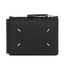 }^}WF Y z ANZT[ Maison Margiela Grain Leather Money Clip Wallet Black