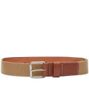 tB\ Y xg ANZT[ Filson Canvas Belt Brown