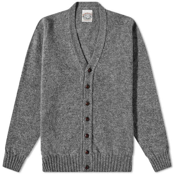 ジャミーソンズ オブ シェトランド メンズ カーディガン アウター Jamieson 039 s of Shetland V-Neck Cardigan Grey