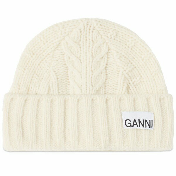 Kj[ fB[X Xq ANZT[ GANNI Cable Beanie Neutrals